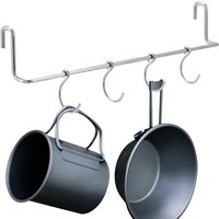 Table Side Storage Hanger Stainless Steel Outdoor Table Extender with S Hooks Household Camping Storage Gear for Mugs Umbrellas