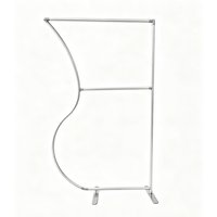 Customizable Double-Sided Aluminum Side-Wave Display Stand for Wedding Baby Shower Photo Backdrops Customizable Party Decor