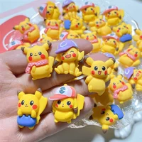 10/20Pcs Cartoon Pikachu doll Anime Figure Diy Pendant resin fittings Creative phone decoration Kids Toy Birthdays Gifts