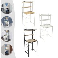 Washer and Dryer Storage Shelf, 3-Tier Bathroom Organizer Rack Space-Saving, Standing Storage Rack