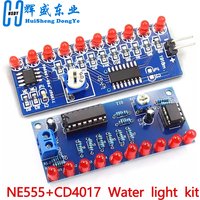 Smart Electronics Kits NE555+CD4017 Light Water Flowing Light LED Module DIY Kit Learn electronic principles, children's lab