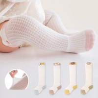Baby Long Tube Mesh Socks Summer Thin Over Knee Cotton Socks For Boys Girls 0-3T Newborn Baby Cartoon Animal Toddler Stockings