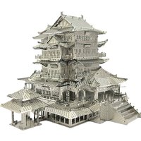 Tengwang Pavilion 3D Metal Puzzles For Adults DIY Mecha Model Kits Blocks Fighter Model Kit Brain Teaser Puzzle Fidget Toys