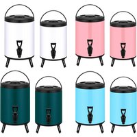 Hot Cold Drink Dispenser Insulated Drink Dispenser Insulation Milk Tea Bucket for Outdoor Tea Houses Buffets Camping Offices