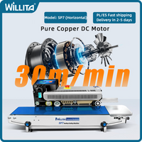 WILLITA SP7 Verpackungs- und Siegelmaschine mit 12,7-mm-Tintenstrahldrucker, kontinuierlichem Band für Plastiktüten, Druck von Haltbarkeitsdatum und Chargennummer