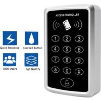 125KHz RFID Access Control Keypad EM Card Reader Support 1000 Users Door Access Control System Door Lock Opener Keyboard System