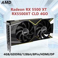 ASROCK AMD Radeon RX 5500 XT Challenger D 4G OC 4GB GDDR6 128-bit graphics card PCI-E 4.0 HDMI DP 8-pin For Game or office GPU