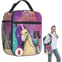 Unicorn Academy Insulated Lunch Bag for Women Children Portable Food Boxes Thermal Lunch Box Tote