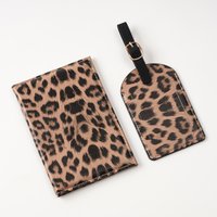 Leopard Print Passport Protective Cover Travel Passport Holder Wallet Gift PU Leather Card Case Cover Unisex Storage Bag