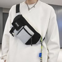 High Quality Nylon Panelled Waist Packs New Brand Unisex Chest Pack Casual Outdoor Travel Crossbody Bag Men Wasit Belt Bags