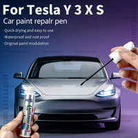 For Tesla Model 3 Y X S Scratch Removal and Wheel Hub Touch Up Pen Paint Clear Coat To Enhance Gloss Pearl White Deepsea Blue
