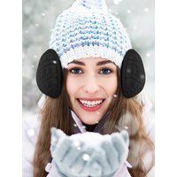 AliExpress NONE Winter Thickened Warm Earmuffs Foldable Back-worn Non-slip Cold-proof Knitted Earmuff Suitable for Outdoor Cycling Travel Skiing