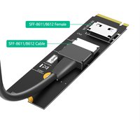 Digital Essentials M.2 NVMe to Oculink EGPU Riser Card NVMe Key M to SFF-8611/8612 Adapter, PCI-E 4.0 X4 to OcuLink SFF-8612 4i