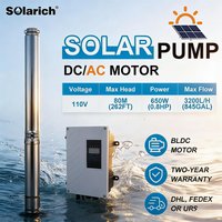 Hybrid Solar Water Pump SOLARICH 3" Solar-Powered for Farming Irrigation Eco-Friendly Efficient DC/AC Brushless Motor Garden Dri