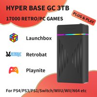 3TB Game Hard Drive with 17000+ Games Launchbox&Playnite&Retrobat for PS4/PS3/PS2/Switch/Wii/Wiiu/N64 for Win PC/Laptop