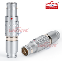 Compatible with LEMO Straight Plug FGG 00B 0B 1B 2B 3B 2 3 4 5 6 7 9 10 12 14 16 18 24 26 30 Pin Circle Self-Latching Connector