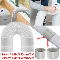 1.5M/2M Duct Extension Pipe Telescopic Flexible Air Conditioner Exhaust Hose 13/15cm Fittings Exhaust Hose Connector Interface