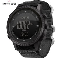 NORTH EDGE Männer Digitaluhr Militär Armee Sportuhren Wasserdicht 50M Höhenmesser Barometer Kompass Weltzeit Armbanduhr Herren