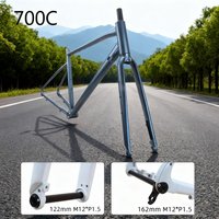 AliExpress NONE 700C Road Bike Frame Gravel Bike Frame Thru Axle Disc Brake 470/520MM Includes Front and Rear Thru Axles Bicycle Accessories