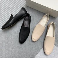 25 year spring/summer new flat bottomed loafers, minimalist style casual small leather shoes