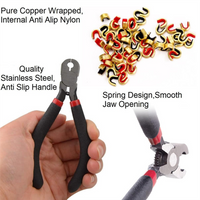 ABMW-Bow String Nocking Points Set With T Square Ruler Nocking Buckle Pliers And 8Pcs Nocking Buckle Set