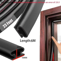 【Sa1】【AZ0】1 PcSecurity Door Access Door Window Sealing Strip TPE Weatherproof Anti-Collision Strip Sound Insulationself-Adhesive