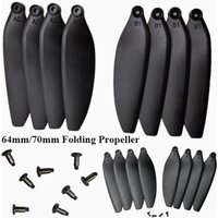 Universal Folding Propeller Blades 64mm/70mm Plastic Remote Control Drone Parts Black Quadcopter Spare Blade