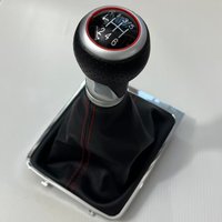 5 6 Speed Gear Head Black Shift Knob Gear Knob Boot Gaiter Frame For Volkswagen For VW Passat B6 2005-2012