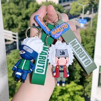 Naruto Luffy Keychain Nika Form 3D PVC Figure Key Ring Anime Backpack Pendant Car Bag Charms Gift For Fans