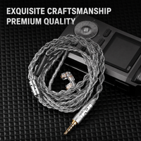 QKZ T7 Silver-Plated Upgrade Cable, 3.5mm Plug, 2-PIN Headphone Upgrade Cable, 336-Core Silver-Plated Headphone Upgrade Cable