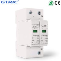 GTRIC 2P AC SPD Surge Protective Device 40KA 60KA 220V 385V House Lightning Surge Protector Solar Low-Voltage Arrester Device