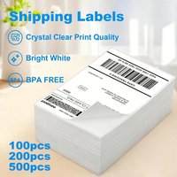 Étiquettes d'expédition 4 "x 6", 100x150mm, papier d'étiquettes thermiques plié auto-adhésif pour imprimante d'étiquettes d'expédition pour lettre de transport Express