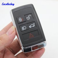 Cocolockey 5 Button Remote Key Shell for Range Rover Sport Evoque Vogue Velar for Land Rover Discovery 5 for Jaguar XE E-PACE XF