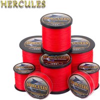 Braided Wire Fishing Line 4 Strands 500M 1000M Red Color Never Come Off PE100LBS 0.06mm 0.08mm 0.1mm 0.55mm Saltwater Hercules