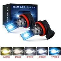 2Pcs LED H11 H8 Led Bulb Car Fog Light H4 Led Bulb H7 H9 H10 H1 9005 HB3 9006 HB4 6000K Lights 12000Lm Auto Fog Lamp 3000K