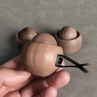 1/2/4Pcs Wood Essential Oil Diffuser No Electric Natural Natural Black Walnuts Mini Cute Car & Home Fragrance for Bedroom Office