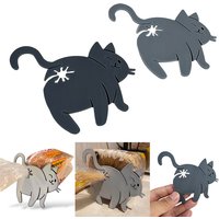 2Pcs 3D Cat Butt Shape Bag Clips Cute Snack Food Sealing Clips Kitchen Storage Bag Fastener Cat Lovers Gift