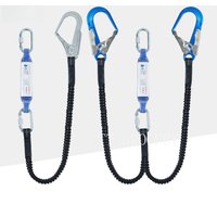 25KN High Altitude Work Safety Belt Rope Electrician Protective Rope with Buffer Bag Anti Fall Elastic Safety Rope