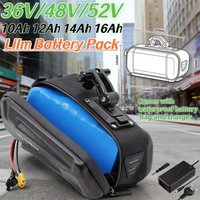 48V 36V Battery 10Ah/12Ah/14Ah 18650 Lithium Rechargeable Battery Built-in Bms,for 200W-500W Motor, for riding bike.+2A Charger.