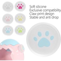 Cute Paw Print Silicone Button Cap for Tamagotchi Paradise, Soft Anti-Drop Button Protector Accessory for Virtual Pet Device