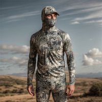 Men's Core Lightweight Camouflage Hoodie Mask Pullover T-shirt for Hunting Fishing - Breathable Quick-Dry Moisture-Management