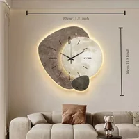 Wooden Indoor Wall-mounted Clock for Living Room, Dining Room and Kitchen. Wall Decoration Item. Creative Silent Clock.