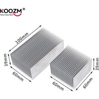 1pc Aluminum Alloy Heatsink Cooling Pad For High Power LED IC Chip Cooler Radiator Heat Sink 60*60*39mm/ 100*60*39mm