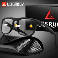 Men's Fashion Photochromic Color Changing Cycling Sunglasses Night Vision Car Driving Dirt Bike Motorcycle Glasses with case