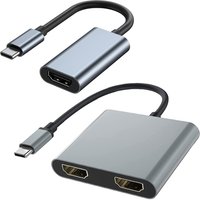 USB C to 4K HDMI-compatible Adapter Thunderbolt 3/4 Multiple Display Converter for Macbook Pro Mobile Phone Require DP Alt Mode
