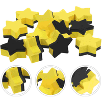 12Pcs Mini Star Shaped Dry Erase Erasers Whiteboard Chalkboard Wiper Classroom Teacher Supplies School Board Cleaner