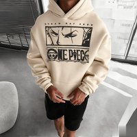One Piece Anime Straw Hat Crew Printed Hoodie Men Women Streetwear Casual Loose Sweatshirt Cotton Pullover Spring Autumn Fashion