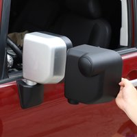 x2 ABS Material Matte black Car Rearview Mirror Cover Panel Cover for Toyota FJ Cruiser 2007-2021 Exterior Accessories