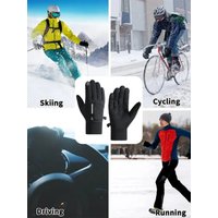 AliExpress Autumn Winter Warm Ski Gloves Outdoor Windproof Waterproof Cold-proof Gloves Men's Driving Cycling Fishing Ski Gloves