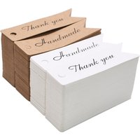 100 Stück Danke Kleines Etikett Kraftpapier Etikett Vintage Gebacken DIY Schmuck Materialien Blanko Hängeetikett Lesezeichen Geschenkkarte TMZ